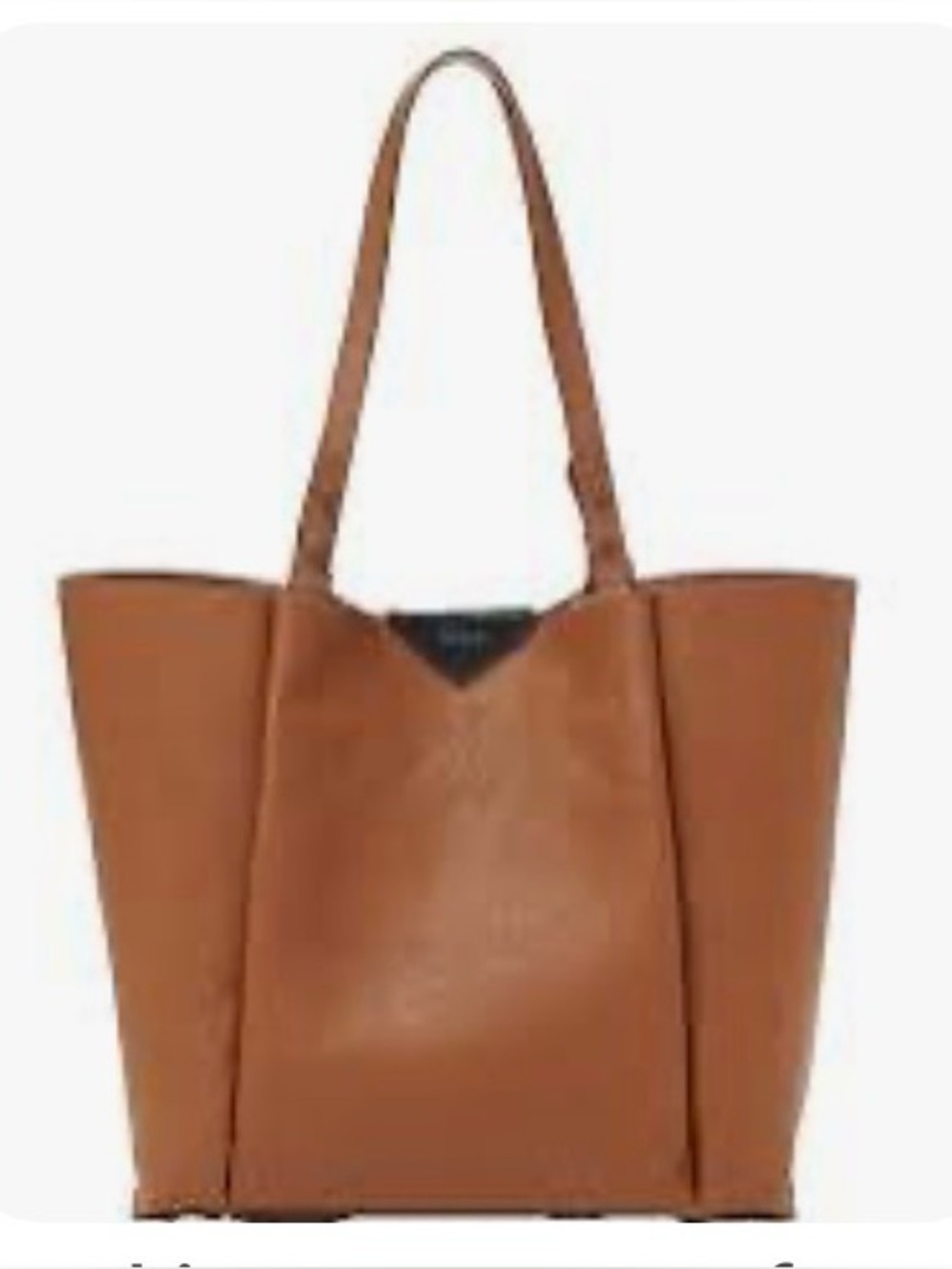 Botkiet Alen Leather Tote Bag. Caramel.